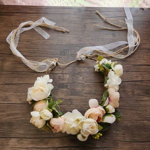 Faux flower crown